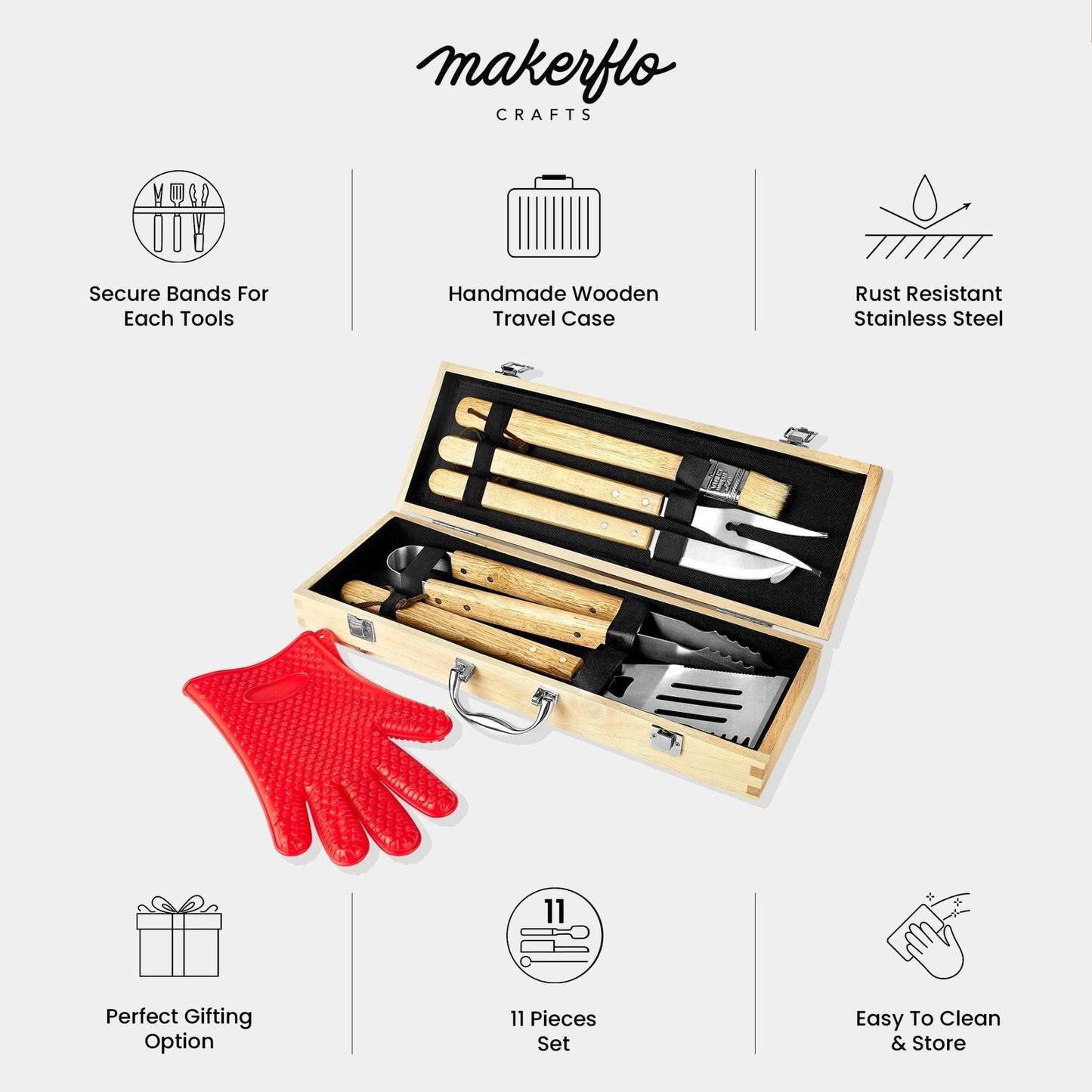 BBQ Grill Set with Case - Shellcreations