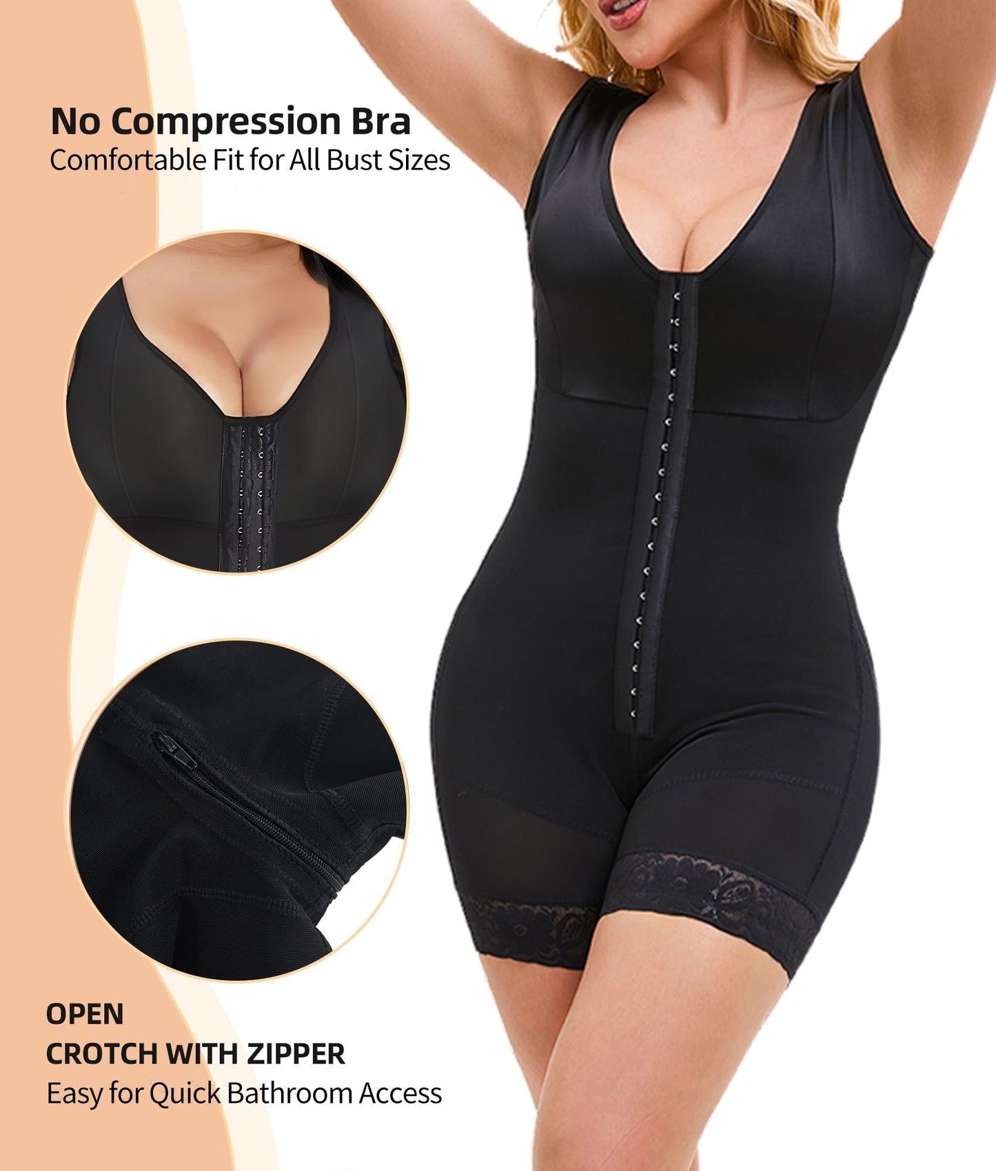 Fajas Colombianas Shapewear for Women Tummy Control Post Surgery Full Body Shaper Butt Lifter with Zipper Crotch skimsbodysuits solleonnewfajascurve elegant figure fajas melibelt bodysuitfajashaper - Shellcreations
