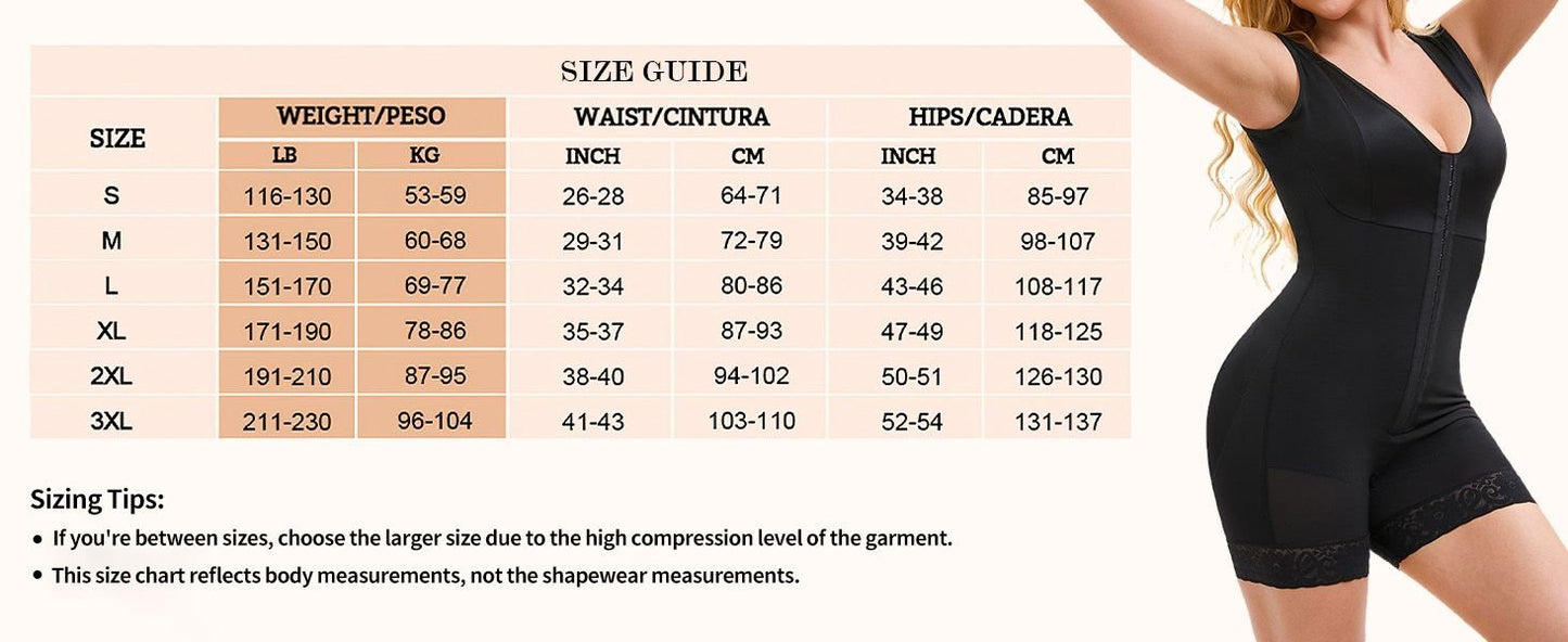 Fajas Colombianas Shapewear for Women Tummy Control Post Surgery Full Body Shaper Butt Lifter with Zipper Crotch skimsbodysuits solleonnewfajascurve elegant figure fajas melibelt bodysuitfajashaper - Shellcreations