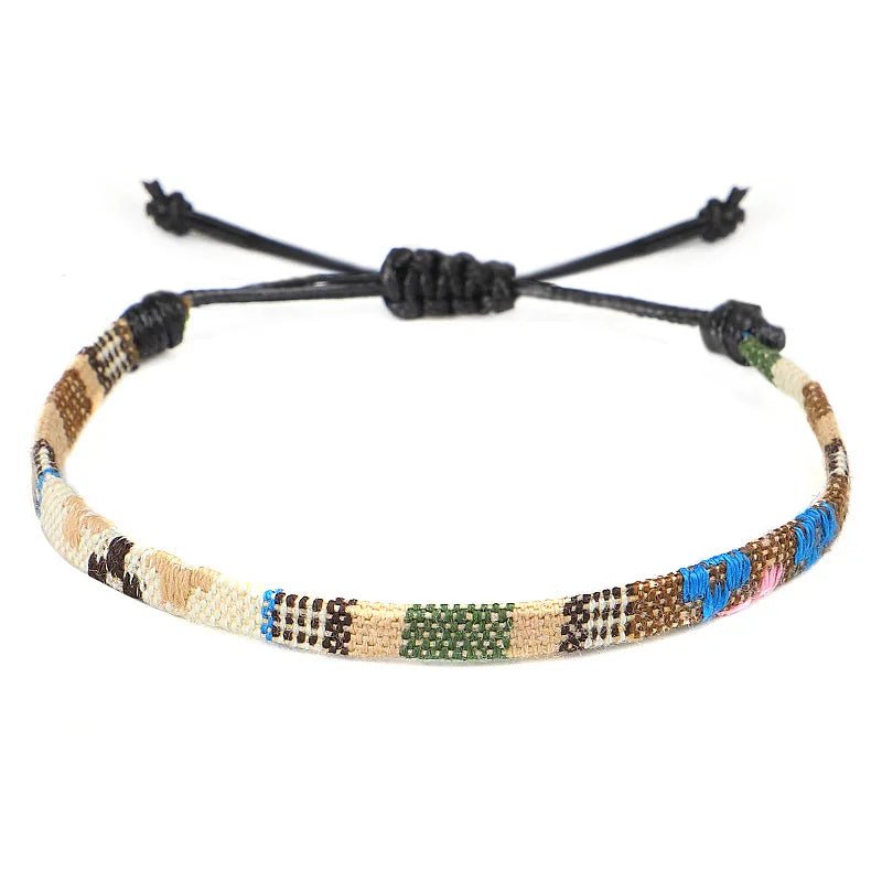 FCJ Bohemian Style Hand Woven Anklet Rainbow Color 18K Gold Plated Stainless Steel Chains Butterfly Pattern Sexy Religious - Shellcreations