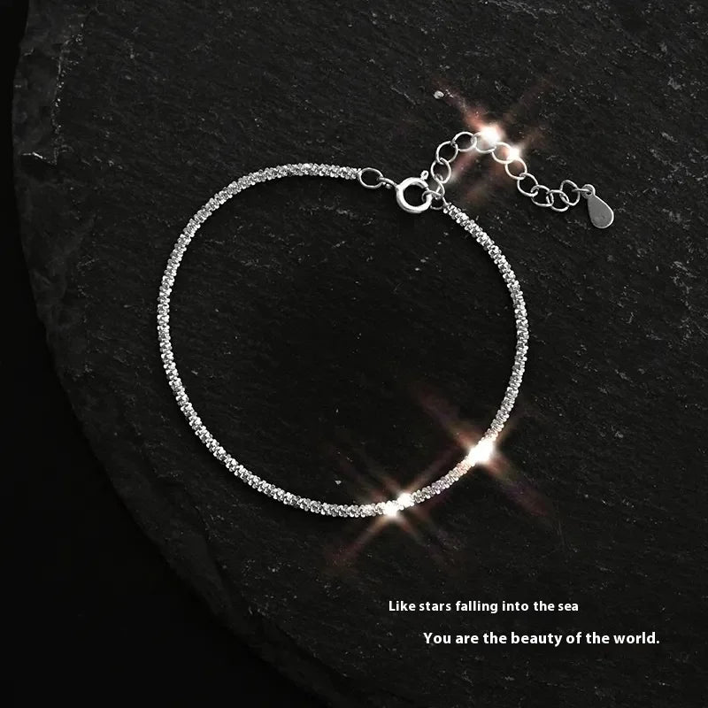 FCJ Summer Religious Style Starry Bracelet Anklet Gold - Plated Cauliflower Design Rhinestone Brass Diamond Main Featuring Pearls - Shellcreations