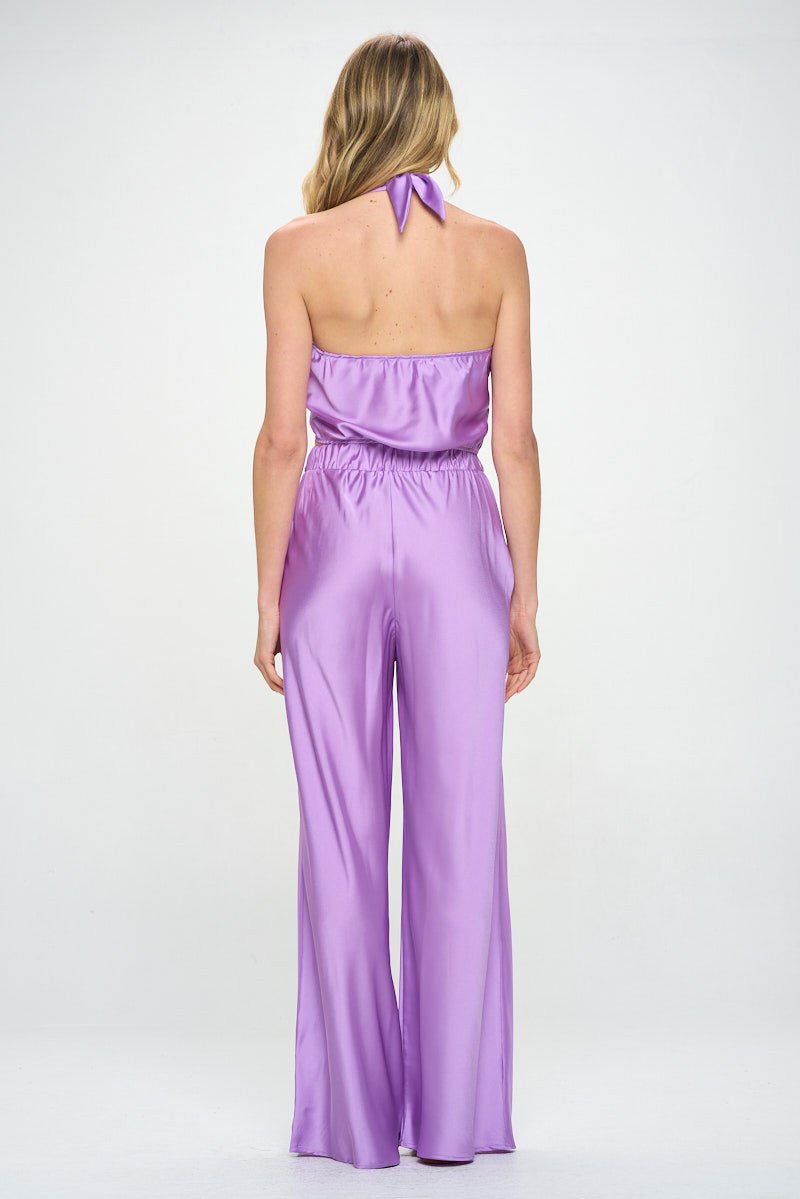 Satin No Sleeve Top with Front Twist - Shellcreations