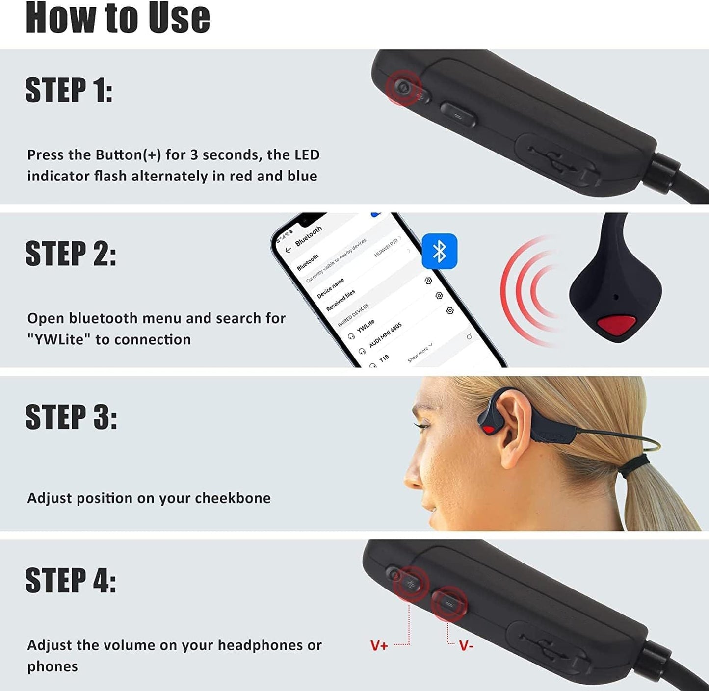 Sport Wireless Bone Conduction Earphones – Open - Ear Safety Design, IPX6 Sweatproof, 8 Hrs Call, US Dropship - Shellcreations