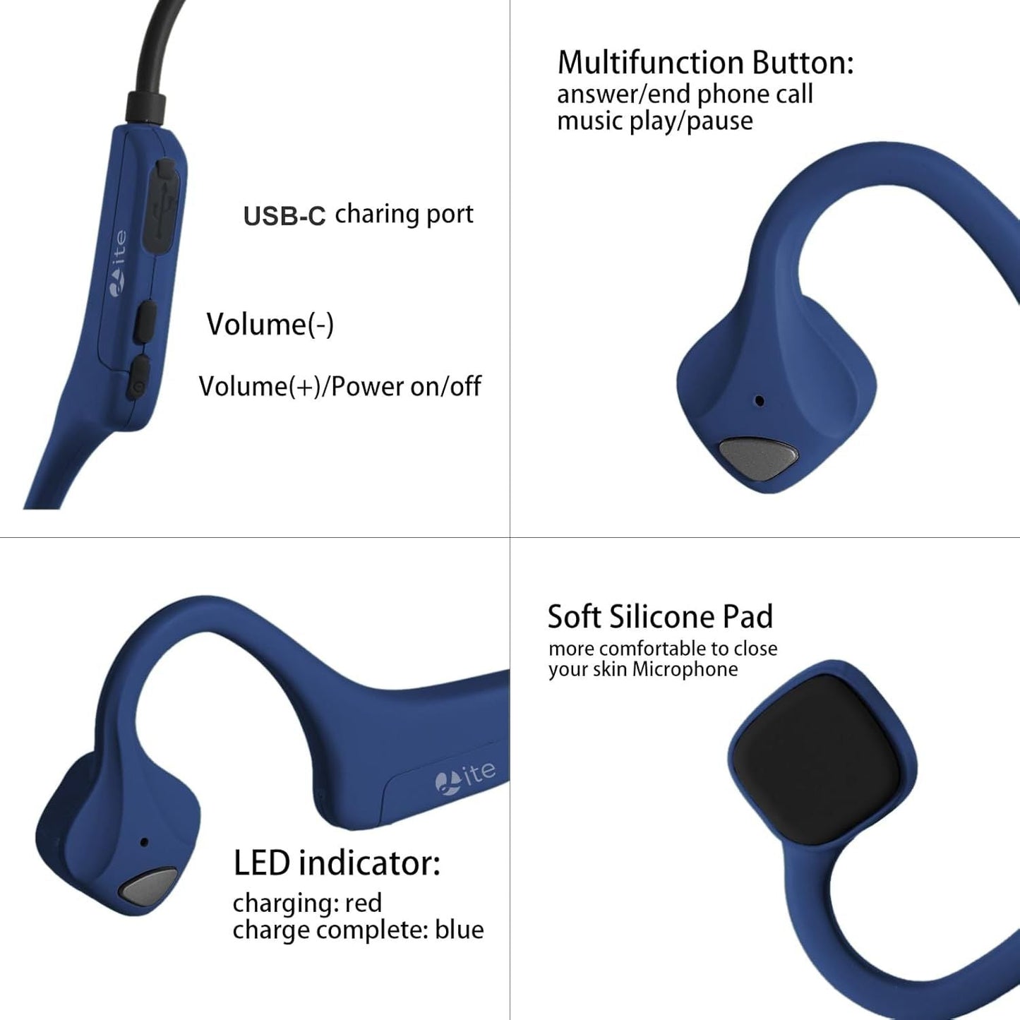 Sport Wireless Bone Conduction Earphones – Open - Ear Safety Design, IPX6 Sweatproof, 8 Hrs Call, US Dropship - Shellcreations