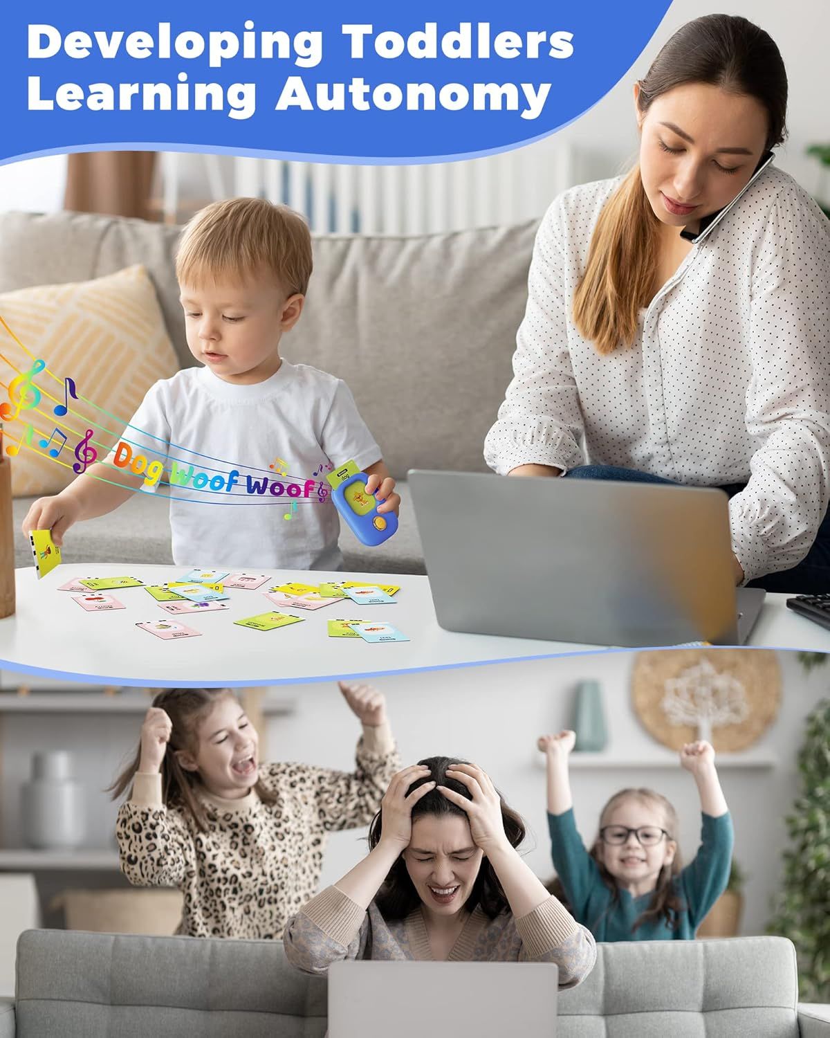 Talking Flash Cards,Kids Toddler Flash Cards with 448 Sight Words,Montessori Toys,Autism Sensory Toys,Speech Therapy Toys,Learning Educational Gifts for Age 1 2 3 4 5 Years Old Boys and Girls - Shellcreations