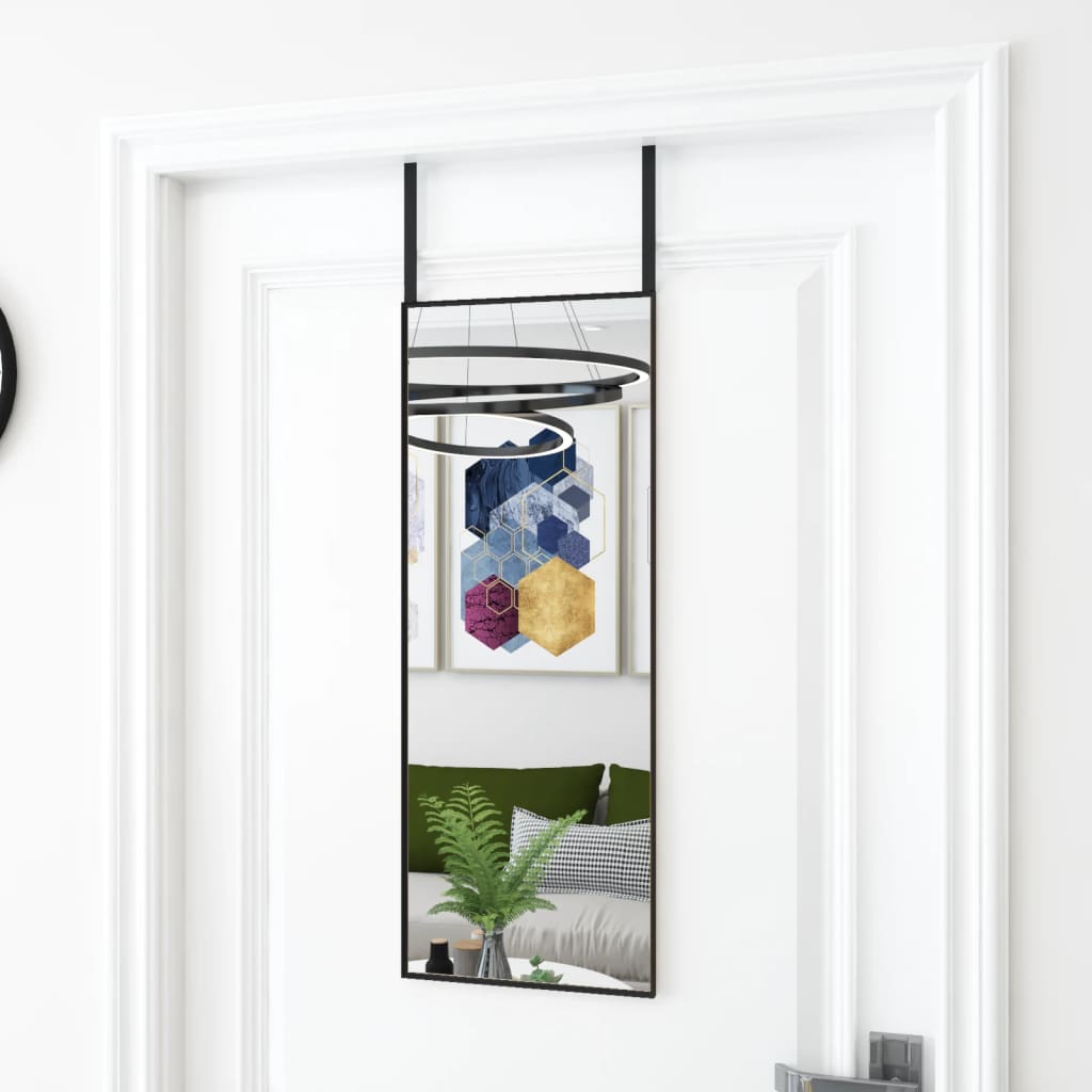 vidaXL Door Mirror Wall Mounted Mirror for Living Room Glass and Aluminum - Shellcreations