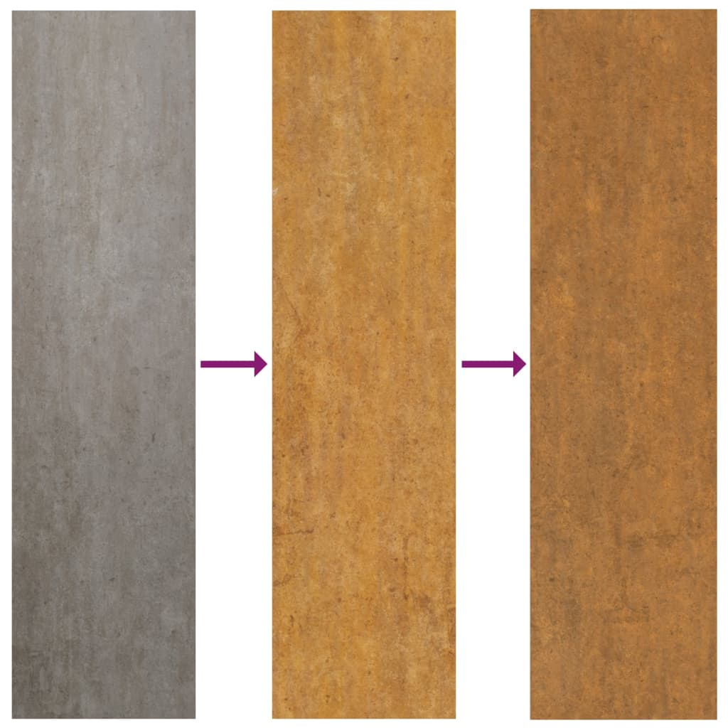 vidaXL Garden Wall Planter 19.7"x6.3"x3.9" Corten Steel - Shellcreations