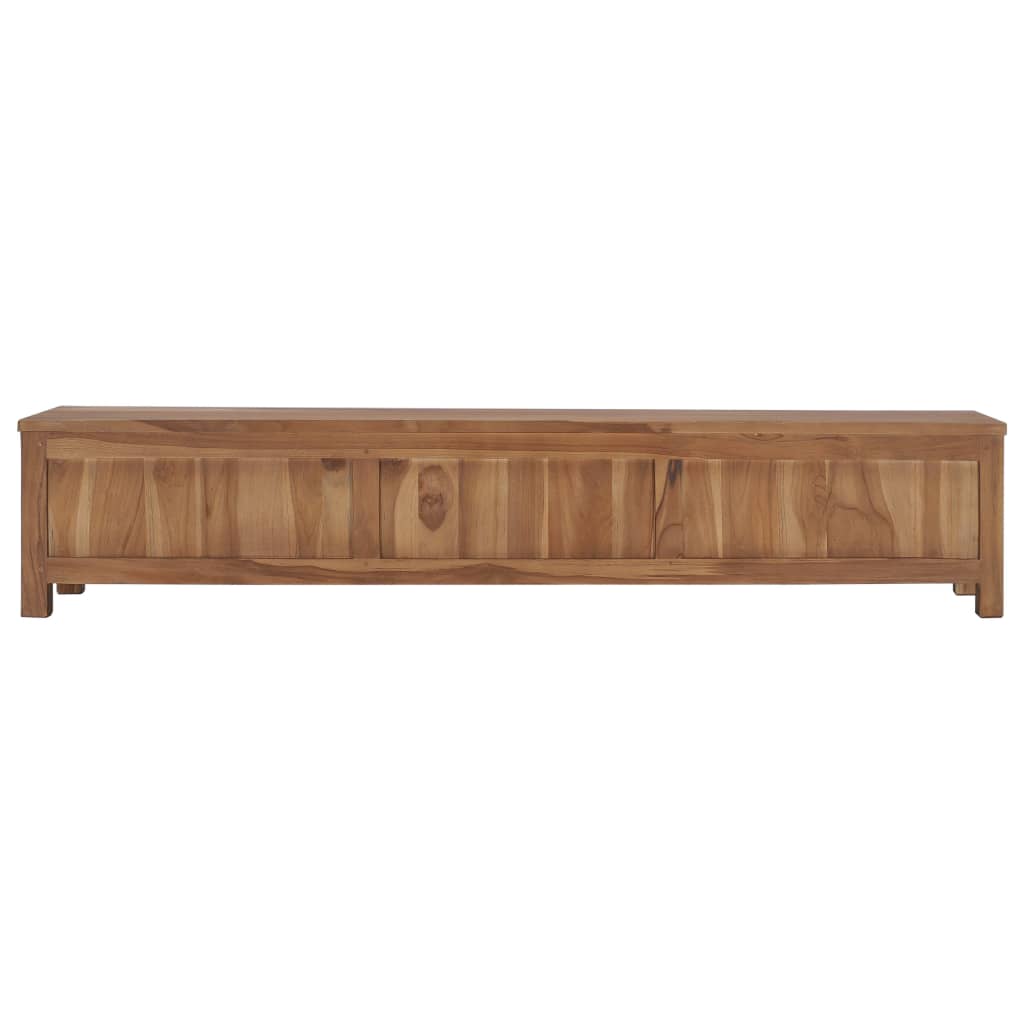 vidaXL TV Stand 59.1"x11.8"x11.8" Solid Wood Teak - Shellcreations