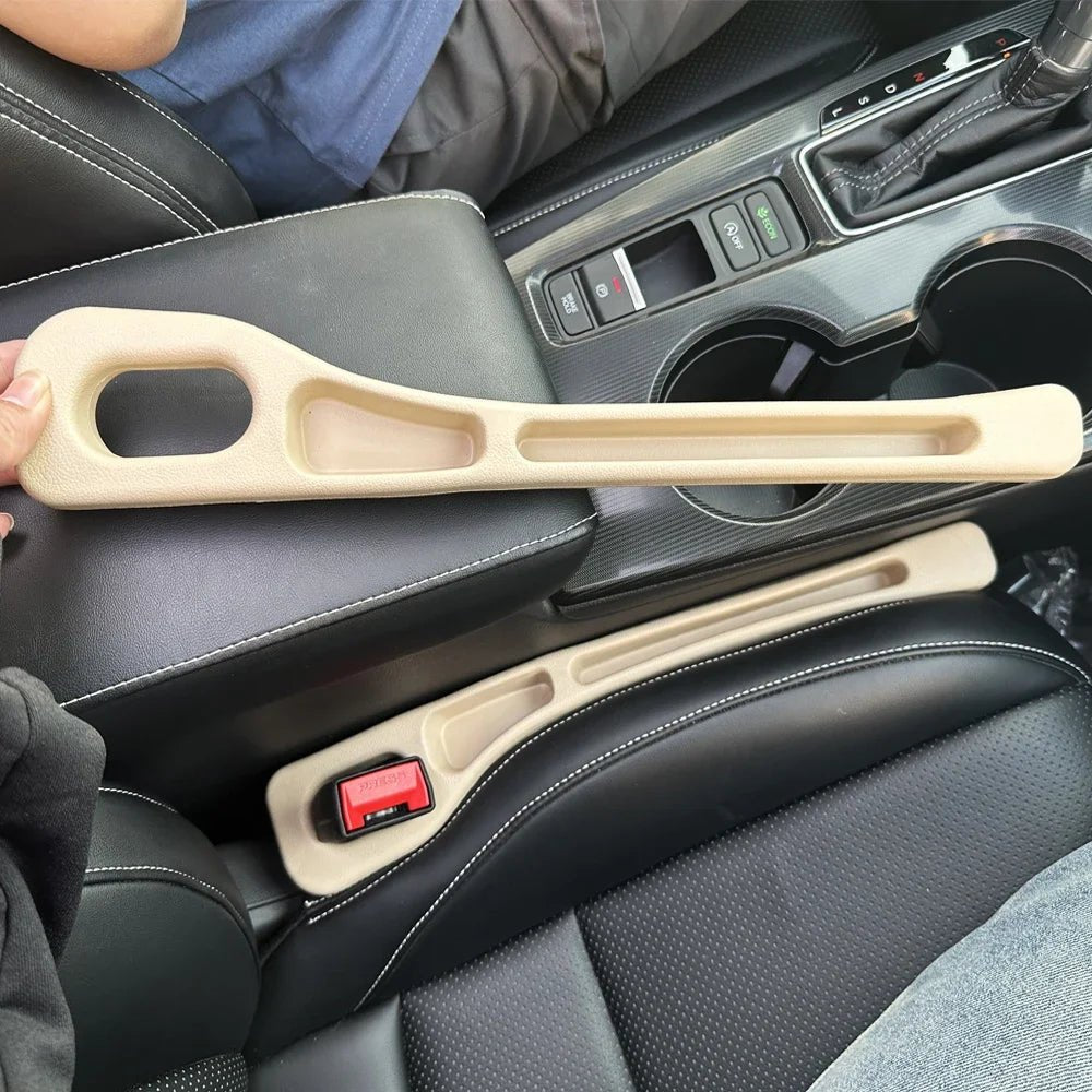 1 Pair Car Seat Gap Filler Leak Proof Crevice Storage Organizer Universal Fit Between Seats Console Auto Interior Accessories - Shellcreations