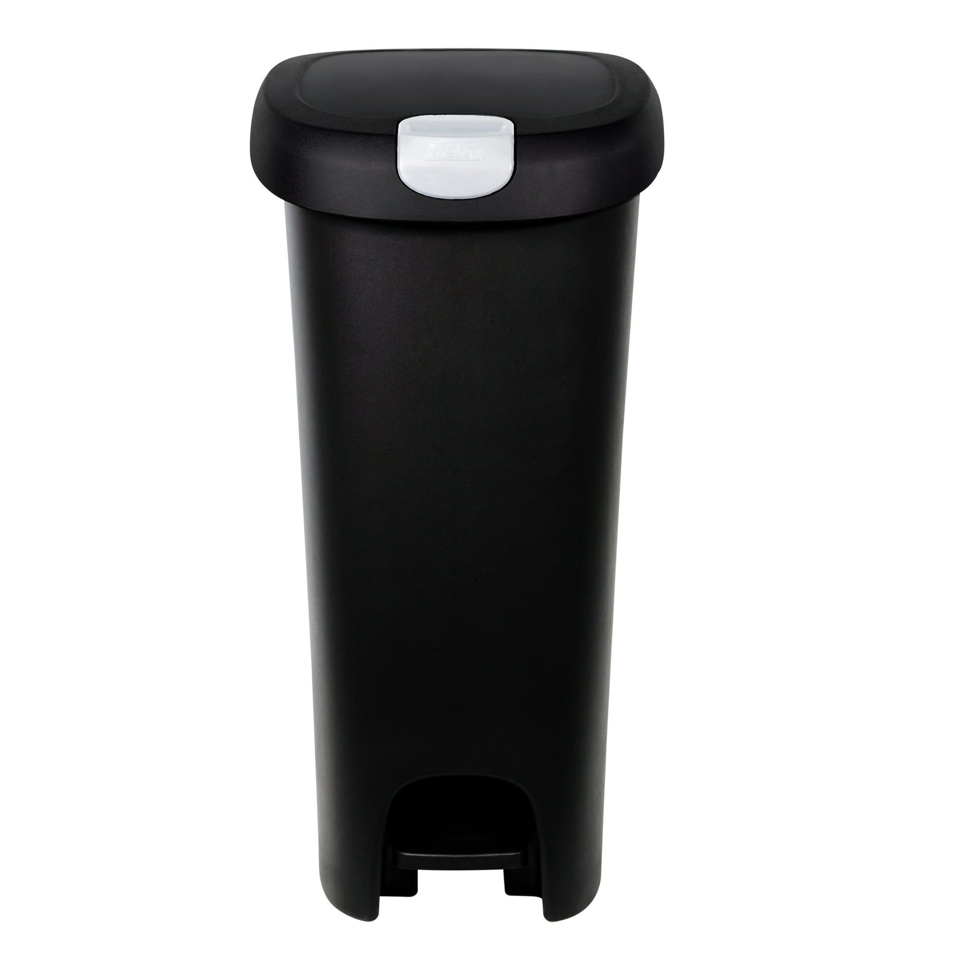 12 Gallon, Plastic Slim Lockable Step on Garbage Bin, Black - Shellcreations