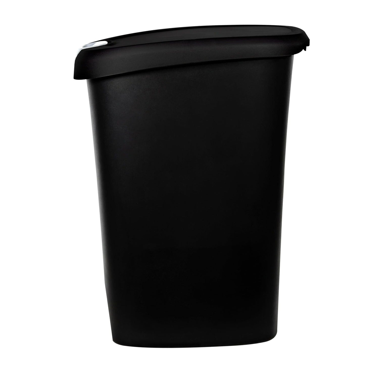 12 Gallon, Plastic Slim Lockable Step on Garbage Bin, Black - Shellcreations