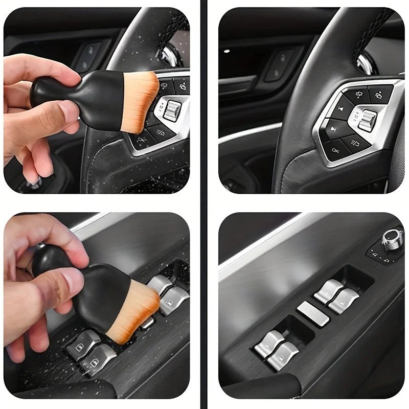 2 Pcs Car Interior Dust Sweeping Soft Brush Car Washing Tool Multifunctional Keyboard Gap Car Dust Brush Cleaning Brush - Shellcreations