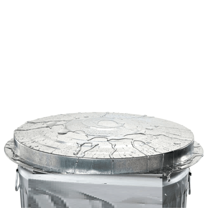 31 - Gallon Steel Trash Can - Shellcreations