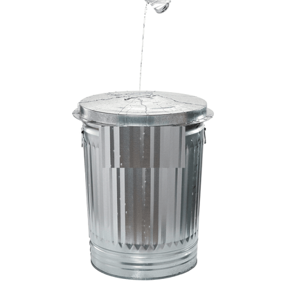 31 - Gallon Steel Trash Can - Shellcreations