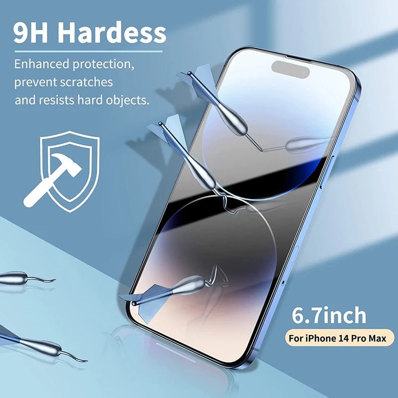 3/5PCS Glass Screen Protector Phone Case for IPhone 12 11 13 14 15 16 Pro Max Mini XS XR X 8 Plus 14Pro 13Pro IPones Front Cover - Shellcreations