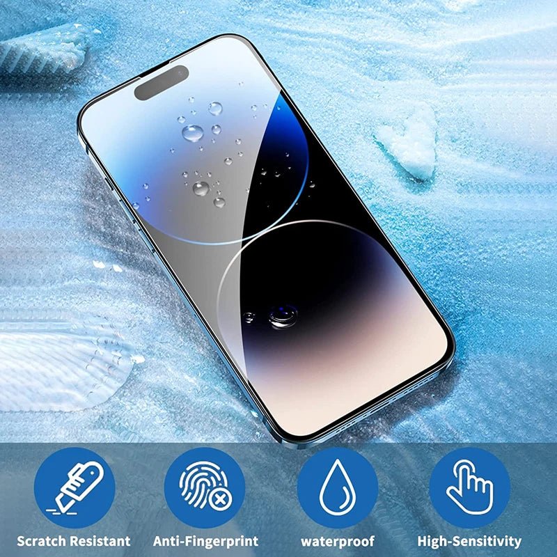 3/5PCS Glass Screen Protector Phone Case for IPhone 12 11 13 14 15 16 Pro Max Mini XS XR X 8 Plus 14Pro 13Pro IPones Front Cover - Shellcreations