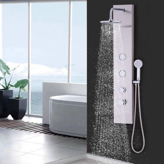 47 Inch Stainless Shower Panel with Massage Jets Hand Shower - Shellcreations