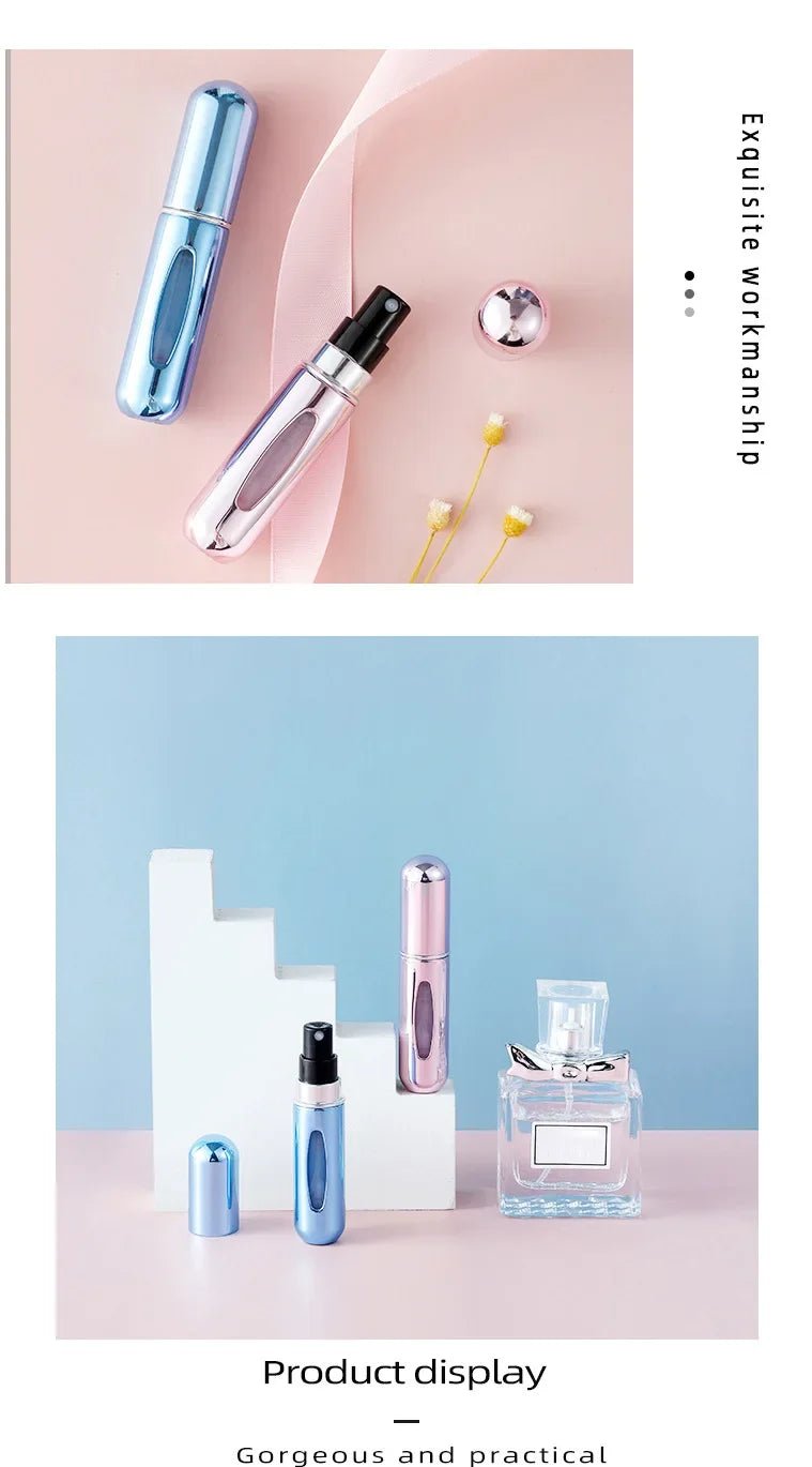 5/8ml Spray Perfume Refillable Bottle Liquid Spray Bottling Dispenser Bottom Charge Portable Travel Cosmetic Sub - Bottle - Shellcreations