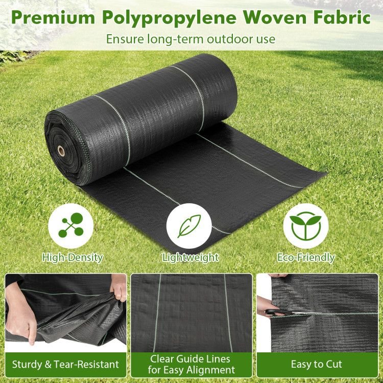 6.5 x 330/4 x 250/6 x 300 Feet Weed Barrier Landscape Fabric - Shellcreations