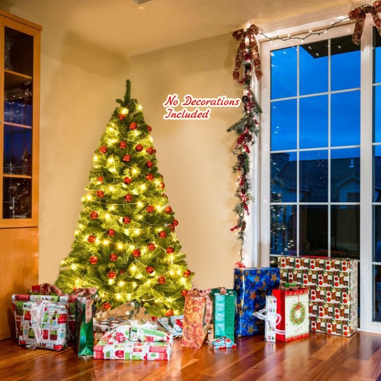 6/7.5/9ft Premium Artificial Hinged PVC Christmas Tree with Metal Stand - Shellcreations