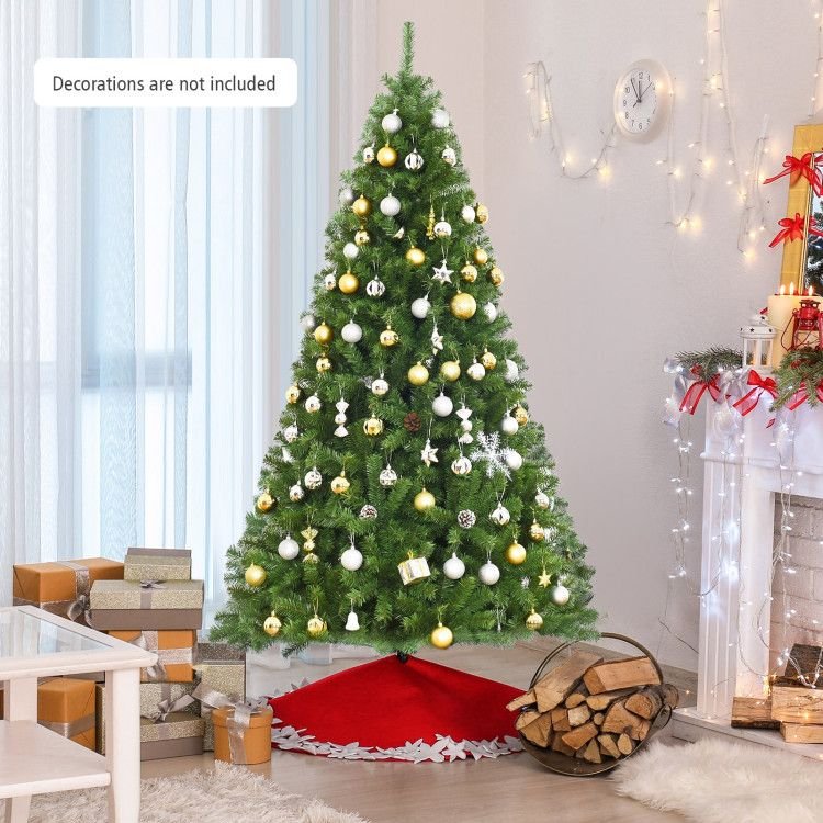 6/7.5/9ft Premium Artificial Hinged PVC Christmas Tree with Metal Stand - Shellcreations