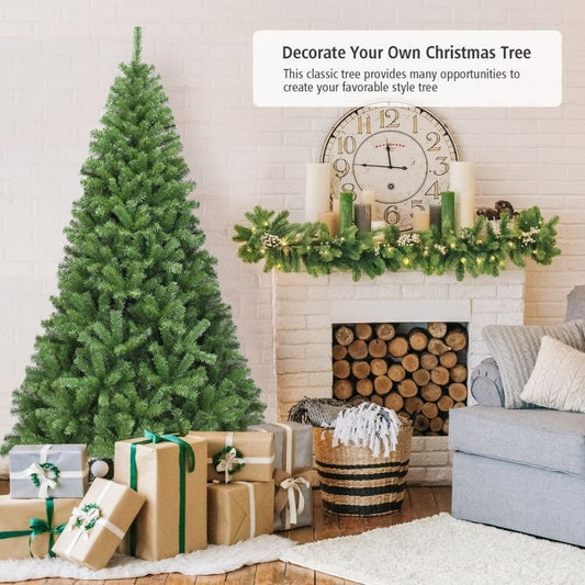 6/7.5/9ft Premium Artificial Hinged PVC Christmas Tree with Metal Stand - Shellcreations