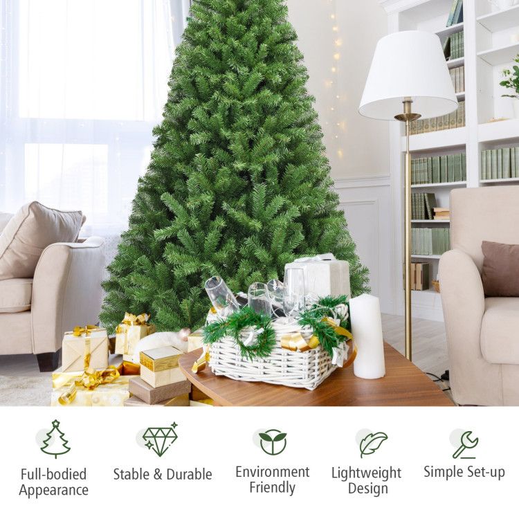 6/7.5/9ft Premium Artificial Hinged PVC Christmas Tree with Metal Stand - Shellcreations