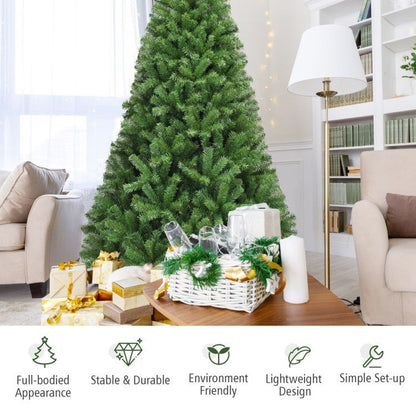 6/7.5/9ft Premium Artificial Hinged PVC Christmas Tree with Metal Stand - Shellcreations