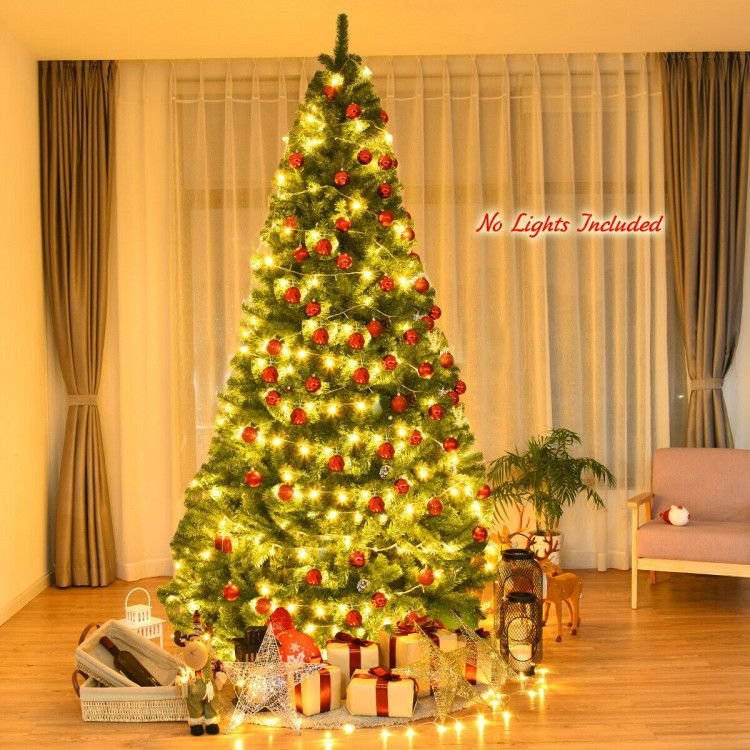 6/7.5/9ft Premium Artificial Hinged PVC Christmas Tree with Metal Stand - Shellcreations