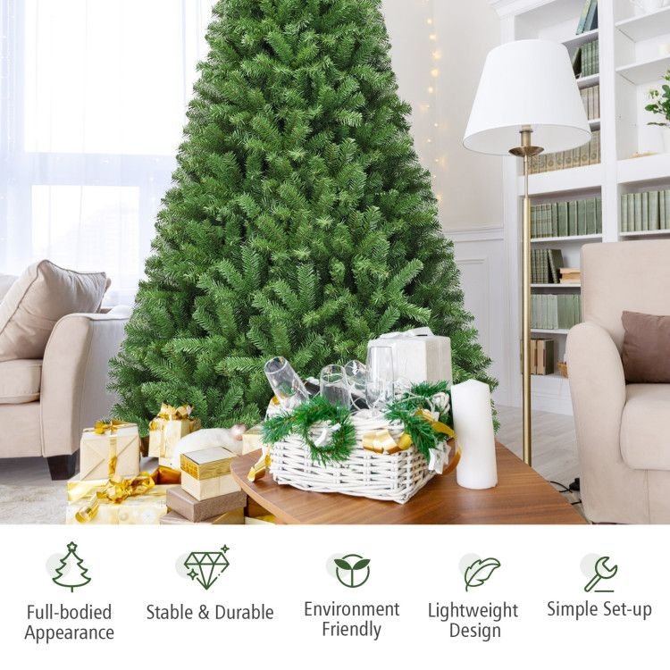 6/7.5/9ft Premium Artificial Hinged PVC Christmas Tree with Metal Stand - Shellcreations