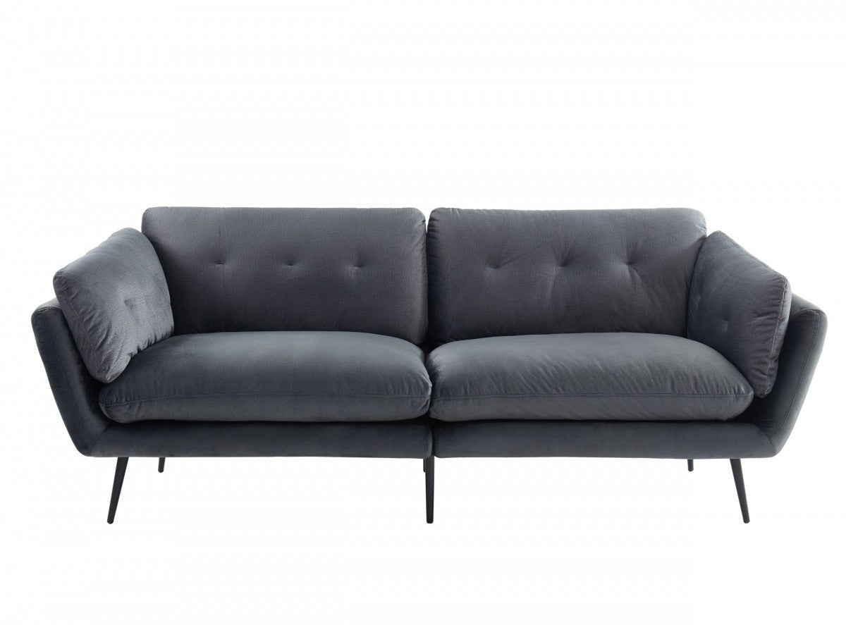 84" Dark Gray Sofa With Black Legs - Shellcreations