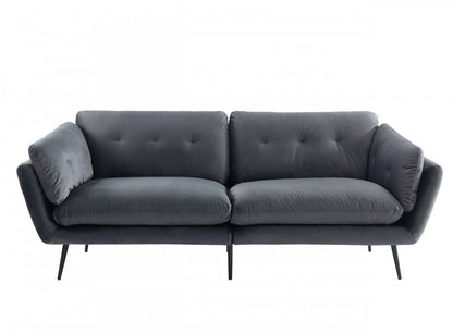 84" Dark Gray Sofa With Black Legs - Shellcreations