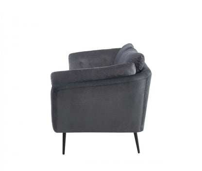 84" Dark Gray Sofa With Black Legs - Shellcreations