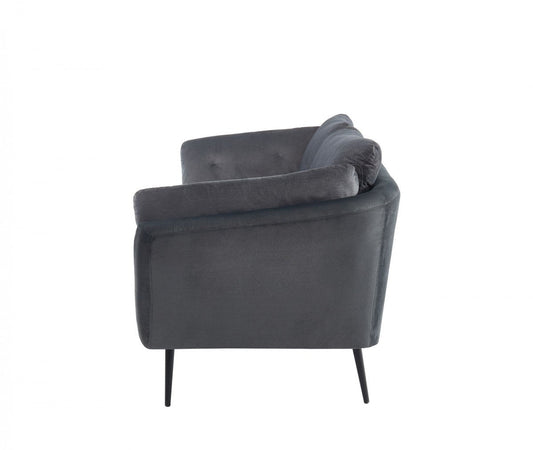 84" Dark Gray Sofa With Black Legs - Shellcreations