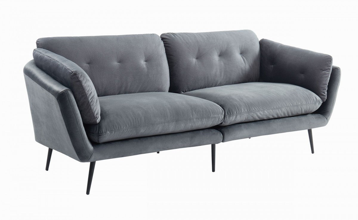 84" Dark Gray Sofa With Black Legs - Shellcreations