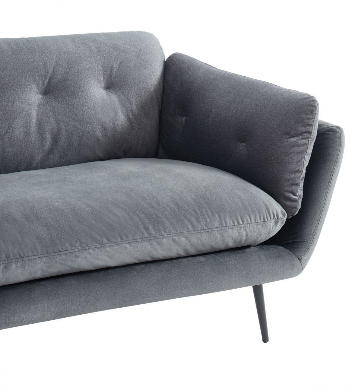 84" Dark Gray Sofa With Black Legs - Shellcreations