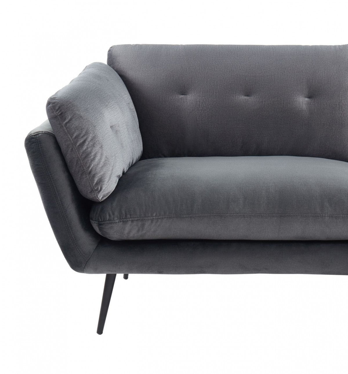 84" Dark Gray Sofa With Black Legs - Shellcreations