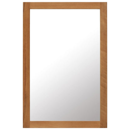 vidaXL Wall Mirror Bathroom Mirror Wardrobe Mirror for Door Solid Oak Wood-2