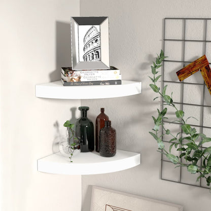 vidaXL Wall Corner Shelf Floating Corner Shelf Wall Mounted Display Shelf-49