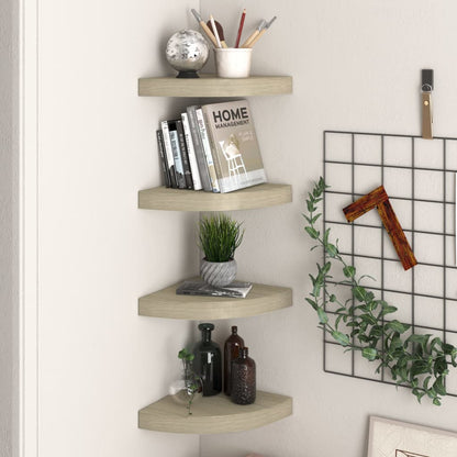 vidaXL Wall Corner Shelf Floating Corner Shelf Wall Mounted Display Shelf-39