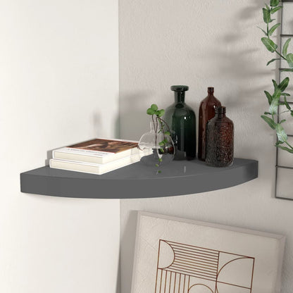 vidaXL Wall Corner Shelf Floating Corner Shelf Wall Mounted Display Shelf-32