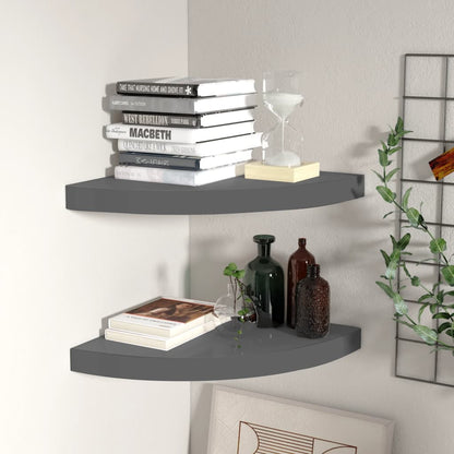 vidaXL Wall Corner Shelf Floating Corner Shelf Wall Mounted Display Shelf-33