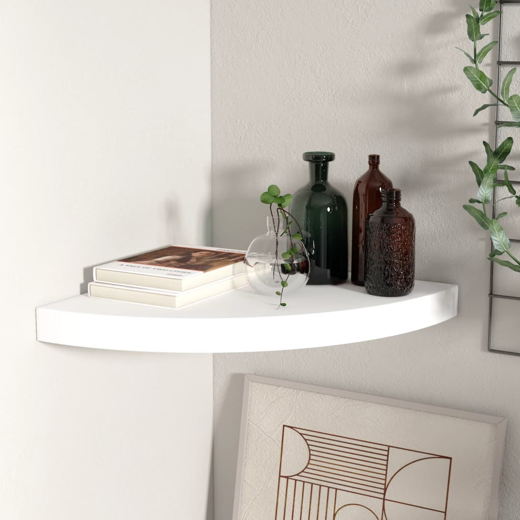 vidaXL Wall Corner Shelf Floating Corner Shelf Wall Mounted Display Shelf-50