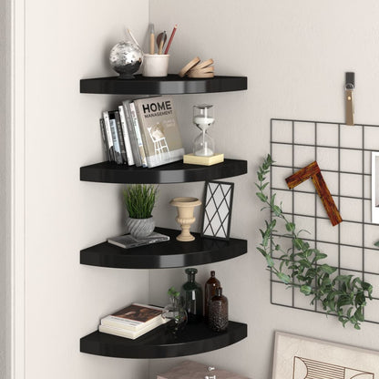 vidaXL Wall Corner Shelf Floating Corner Shelf Wall Mounted Display Shelf-5