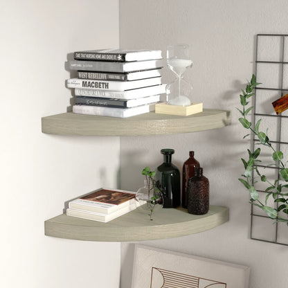 vidaXL Wall Corner Shelf Floating Corner Shelf Wall Mounted Display Shelf-42
