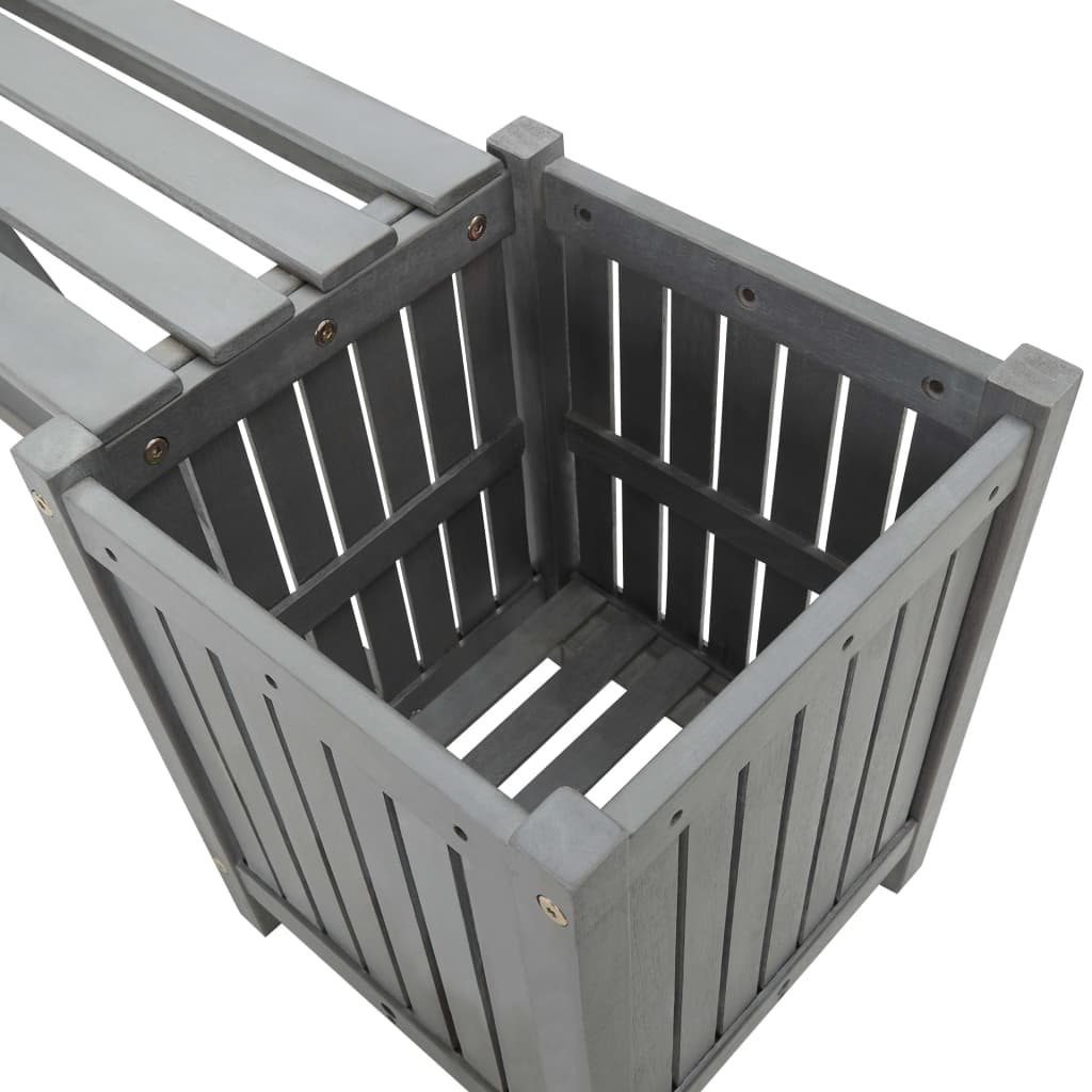 vidaXL Planter Bench Outdoor Garden Wooden Planter Box Bench Solid Wood Acacia-2