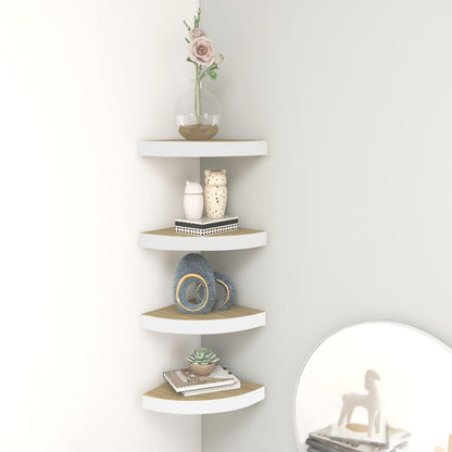 vidaXL Wall Corner Shelf Floating Corner Shelf Wall Mounted Display Shelf-44