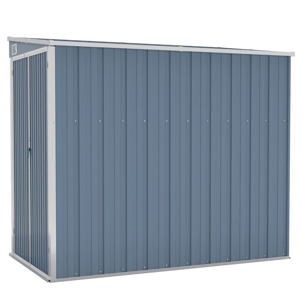 vidaXL Storage Shed Wall-mounted Garden Shed for Backyard Galvanized Steel-2