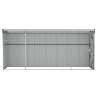 vidaXL Storage Shed Wall-mounted Garden Shed for Backyard Galvanized Steel-1