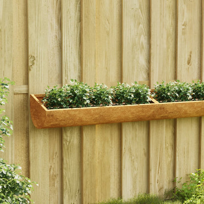 vidaXL Garden Wall Planter 19.7"x6.3"x3.9" Corten Steel-6